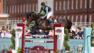 Noora Von Bulow and Insterstar B winning the Martin Collins London Cup at the London LGCT, Chelsea