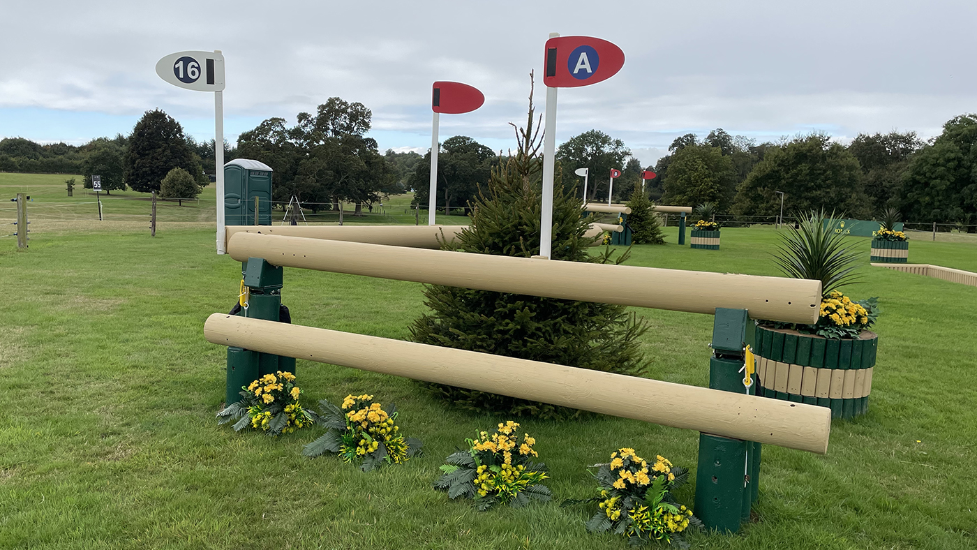 Burghley Horse Trials cross-country course fence 16a long route