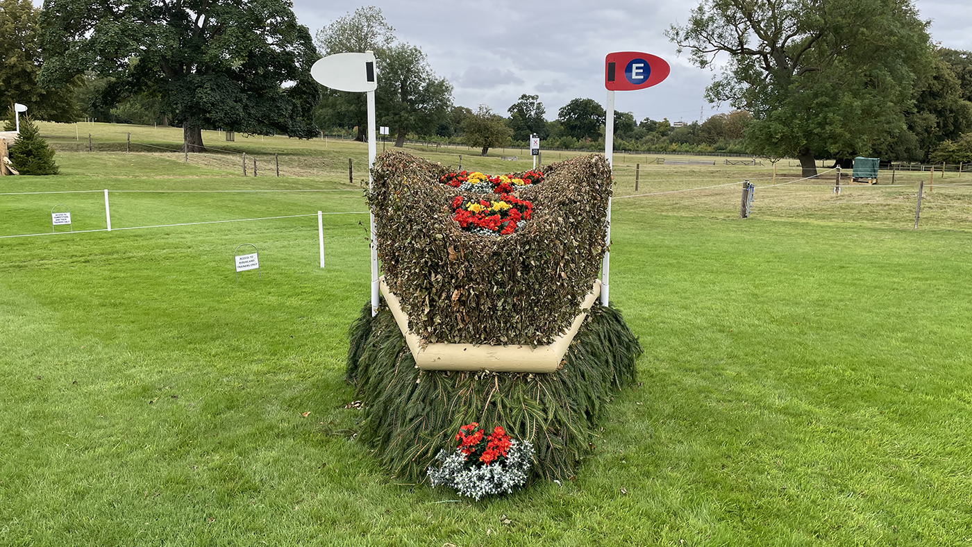 Burghley Horse Trials cross-country course fence 7e long route