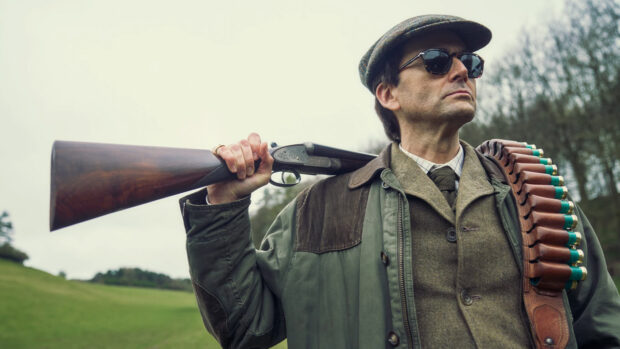 David Tennant playing Lord Tony Baddingham in Rivals.