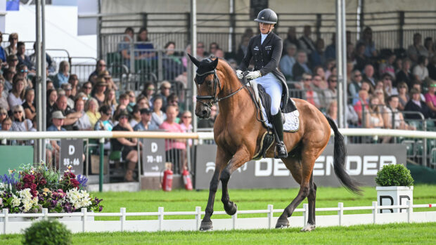 Burghley Horse Trials dressage: Emily King and Valmy Biats