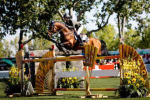 US showjumper Lillie Keenan in action
