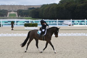 Bridget Murphy and Penmain Promise are competing in the grade II competitions at the Paris Paralympics.