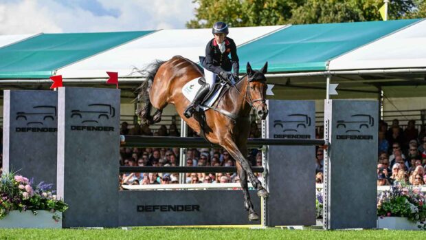 Ros Canter and Lordships Graffalo en route to victory at Burghley 2024.