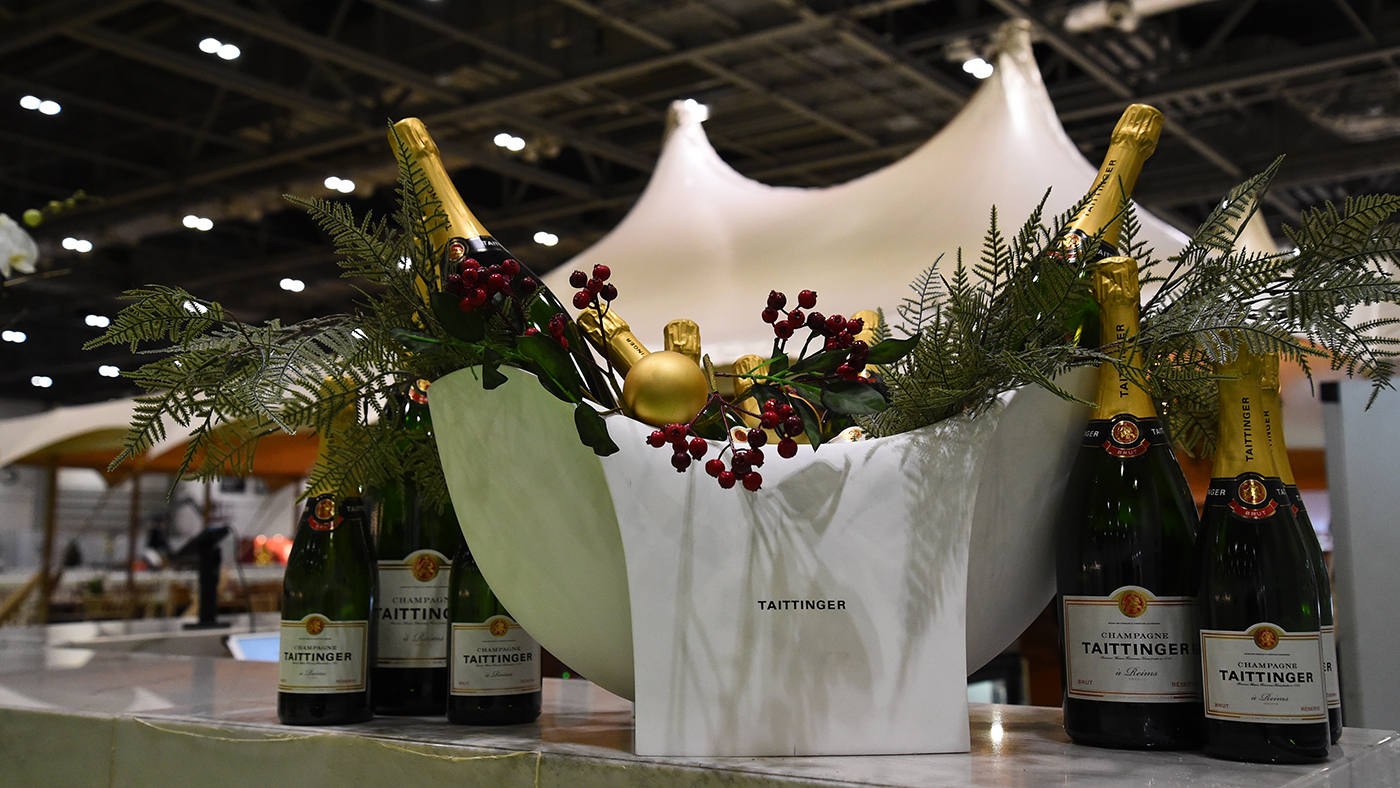 Champagne Bar at The London International Horse Show at the ExCel London in the UK, on the 16th December 2021