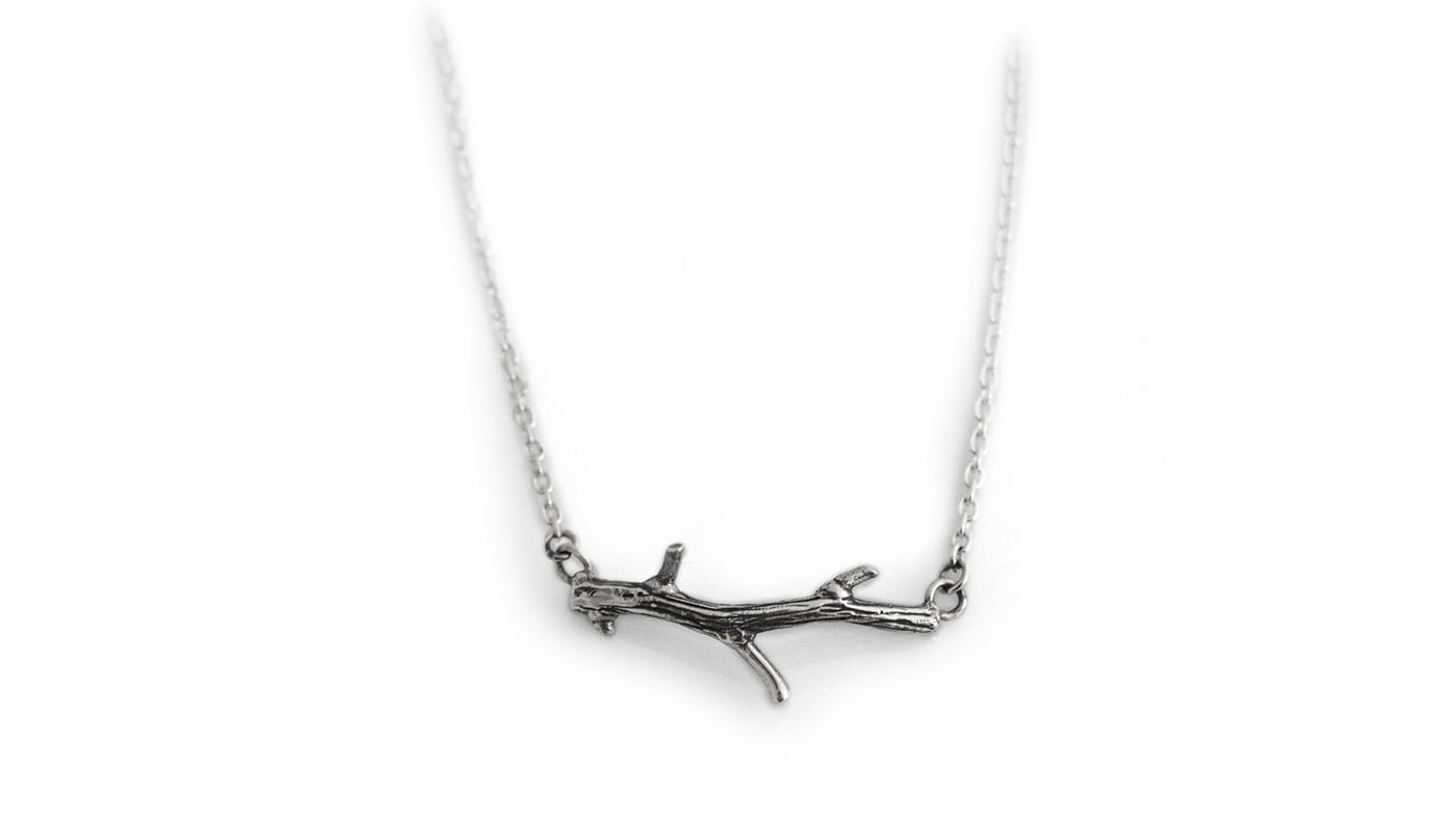 Hiho Silver Exclusive Sterling Silver Twig Necklace