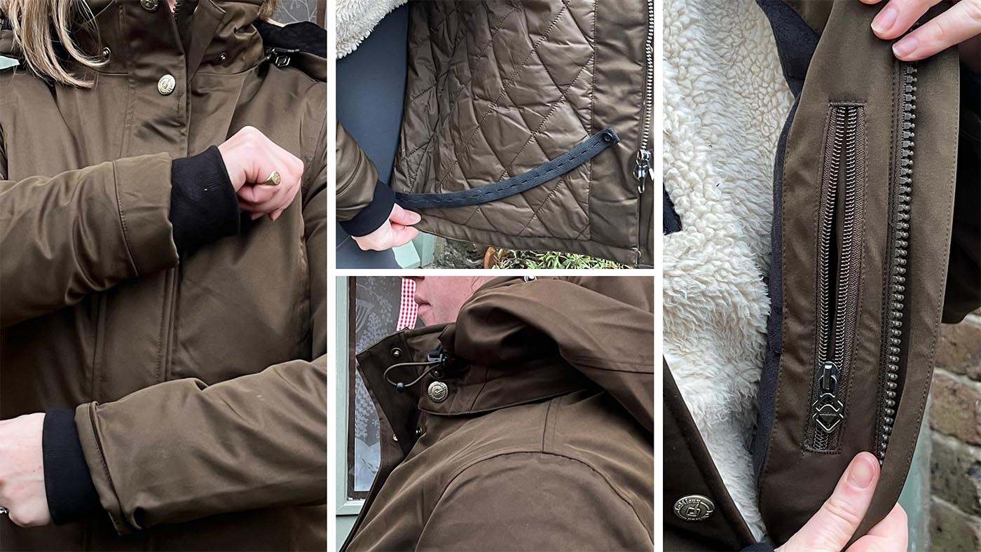Lemieux Anya jackets showing features