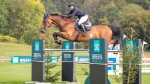Rising star showjumper Ella Dalton and Hurricane VDL in action.