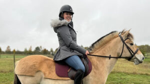 Equetech Stratus from side in saddle