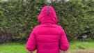 Pikeur Renee Rain Coat from rear, hood up