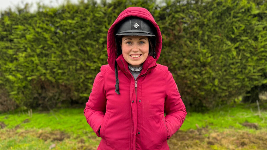 Pikeur Renee Rain Coat from front with hood up