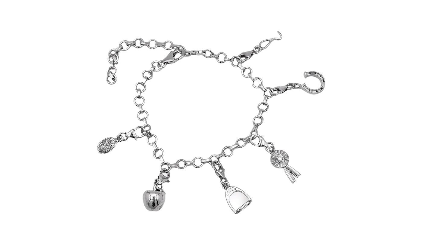 Heart Horse Adjustable Horse Themed Charm Bracelet