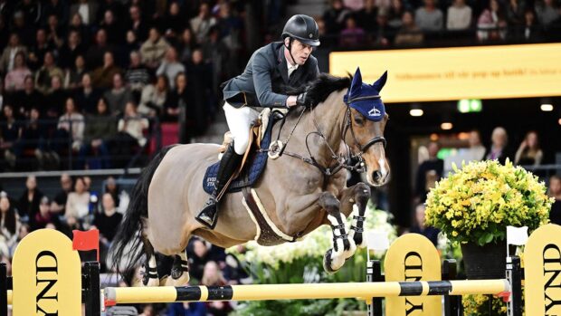 Harrie Smolders and Monaco in action at Gothenburgh five-star show in February 2025.