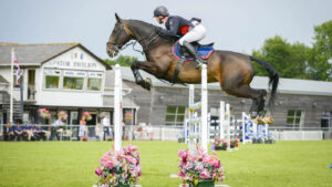 Showjumper Mark Edwards on Tinkers Tale who sired many of his home-breds