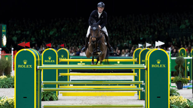Dutch Masters grand prix runners-up Scott Brash and Hello Chadora Lady.