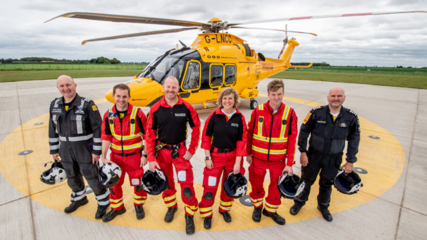 Lincs & Notts Air Ambulance and crew.