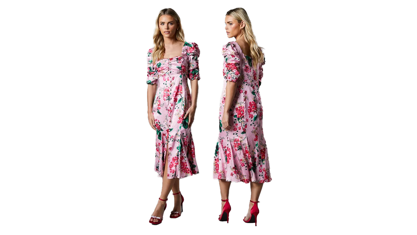 Coast Satin Dress With Floral Print