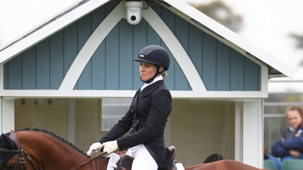 Liz Halliday, pictured at Burghley 2019. Liz has shared an update as she continues her recovery from a head injury sustained in a fall in 2024.