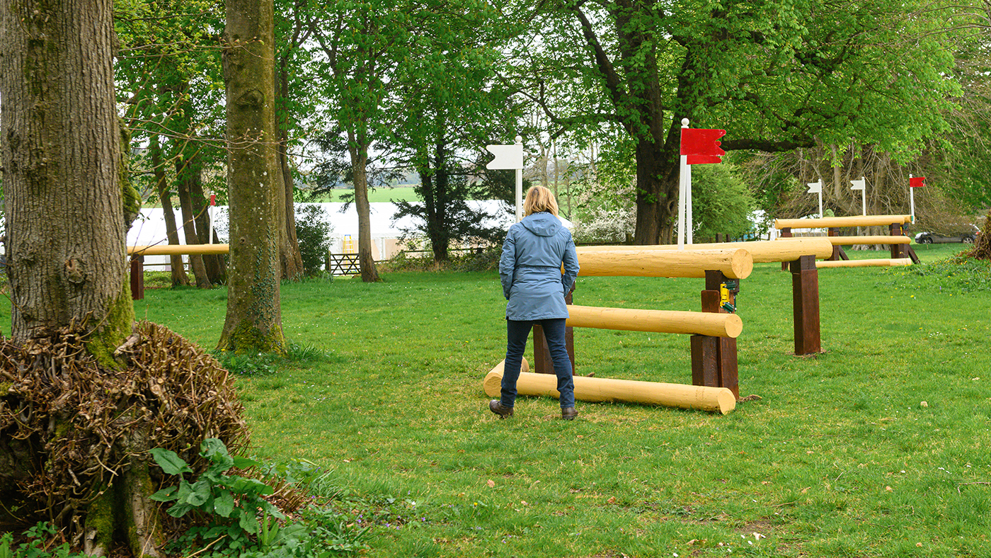 Tina Cook at the Huntsmen’s close on the Mars Badminton Horse Trials cross-country course 2025