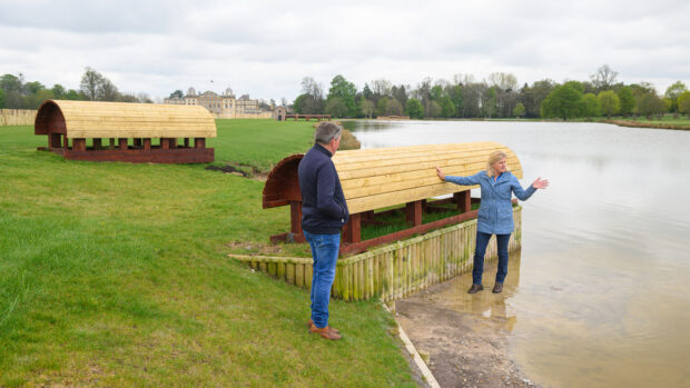 Fence 9 and 10 - Badminton Horse Trials 2025 Course Preview, Tuesday 15 April 2025 © 2025 Nico Morgan. All Rights Reserved. No usage, third party sales or syndication granted without prior permission.