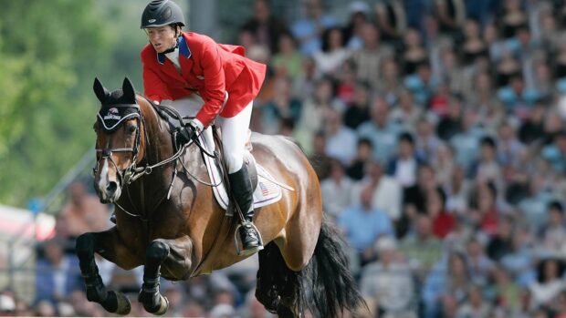 US Olympic showjumper Beezie Madden pictured with Authentic.