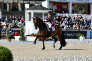 Becky Moody and Jagerbomb win the grand prix and the freestyle at Fontainebleau CDI5*.