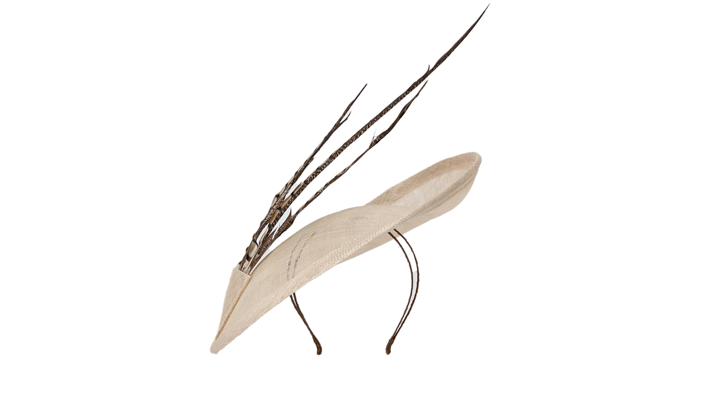 Whiteley Melody Upturn Feather Trim Fascinator