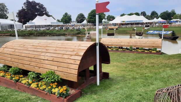 Badminton Horse Trials cross-country: Mars Lake on the 2-25 course