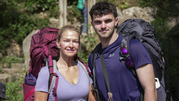 Rider Caroline Bridge and her son, pictured, are taking part in the 2025 series of BBC's Race Across the World.