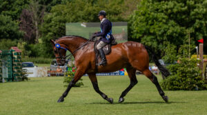 Jane Ross at The Al Shira'aa Hickstead Derby Meeting with Twinshock Warrior in 2022.