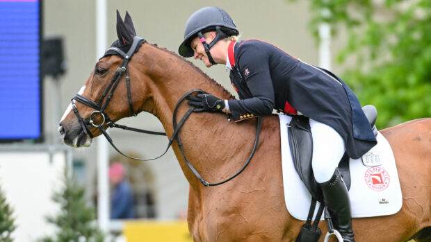Gemma Stevens and Chilli Knight at Badminton horse trials dressage