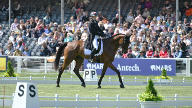 Harald Ambros at Badminton Horse Trials, riding Vitorio Du Montet
