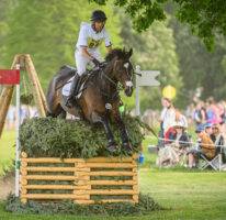 Pictured Harry Meade and Cavalier Crystal have been named on the British entries for the European Eventing Championships.