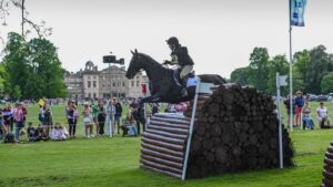 Katie Magee and Treworra on the cross-country at Badminton Horse Trials 2025.