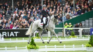 Oliver Townend and Ballaghmor Class in Badminton Horse Trials dressage