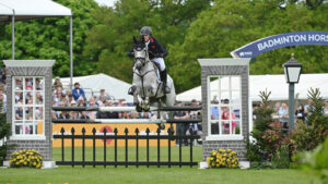 Oliver Townend and Cooley Rosalent in the showjumping at Badminton Horse Trials 2025.