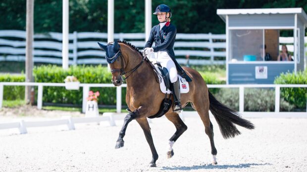 Annabella Pidgley and Espe at the 2023 young rider European Championships.