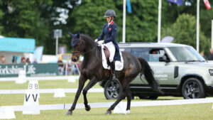 Yasmin Ingham and Gypsie Du Loir in the 2025 Bramham Horse Trials dressage.