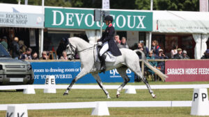 Bubby Upton and Its Cooley Time in the Bramham Horse Trials dressage 2025.