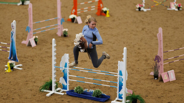 Competitor taking part in the UK Hobby Horse championship