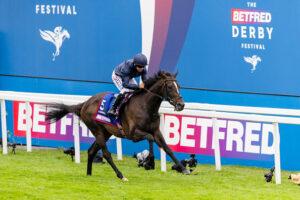 Lambourn wins the Betfred Derby at Epsom under Wayne Lordan.