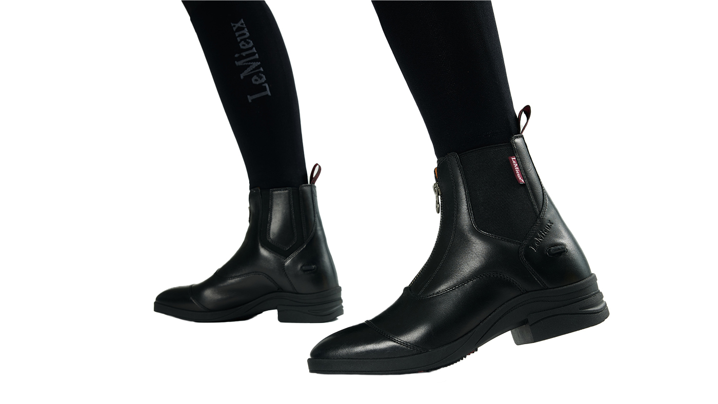 LeMieux Paddock Boots Black Short leather riding boots