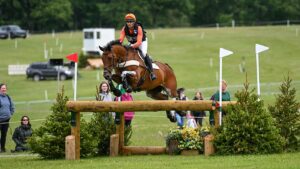 Tom Woodward and Low Moor Lucky take the Bramham Horse Trials under-25 championship title.