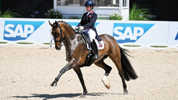Becky Moody and Jagerbomb in the grand prix at Aachen CHIO.