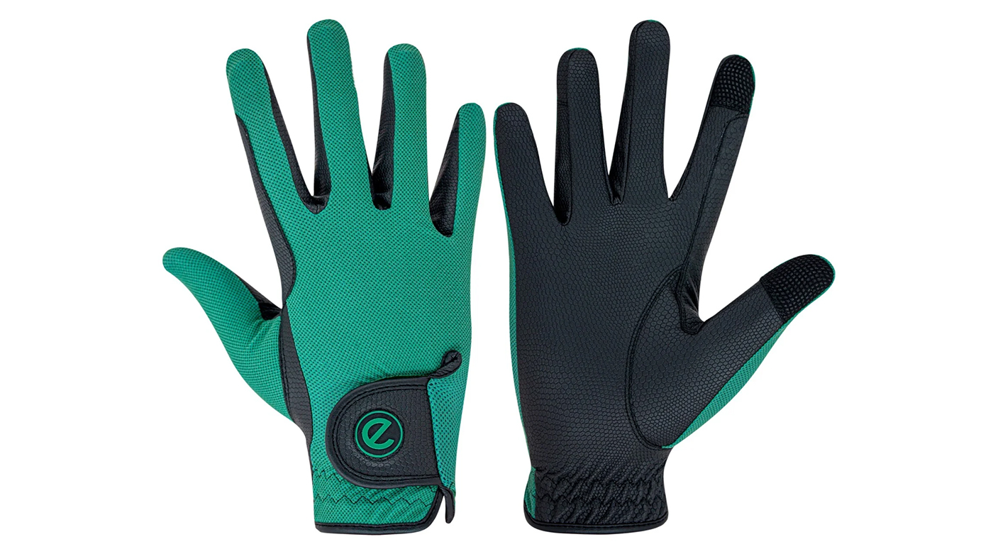 eGlove eQuest GripPro X-Lite gloves green horse riding gloves