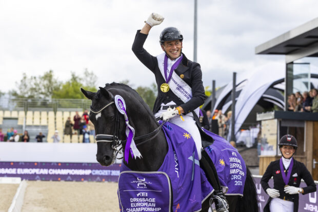 Justin Verboomen and Zonik Plus win individual gold at the 2025 European Dressage Championships.