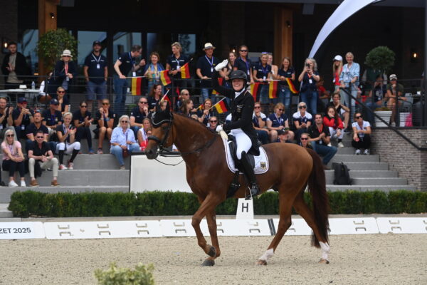 Germany edge ahead of Britain in tense battle for European Dressage team gold after day one