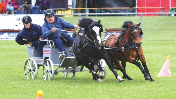 Jeff Osborne competing in driving class
