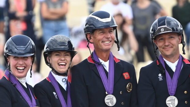 Britain win team silver at the 2025 European Dressage Championships.