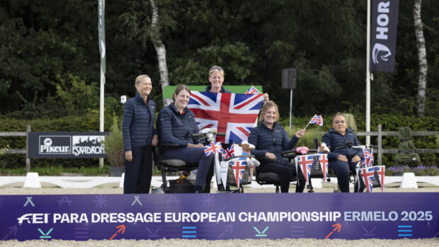 The times for the first day of competition at the European Para Dressage Championships have been released. Pictured the British team.